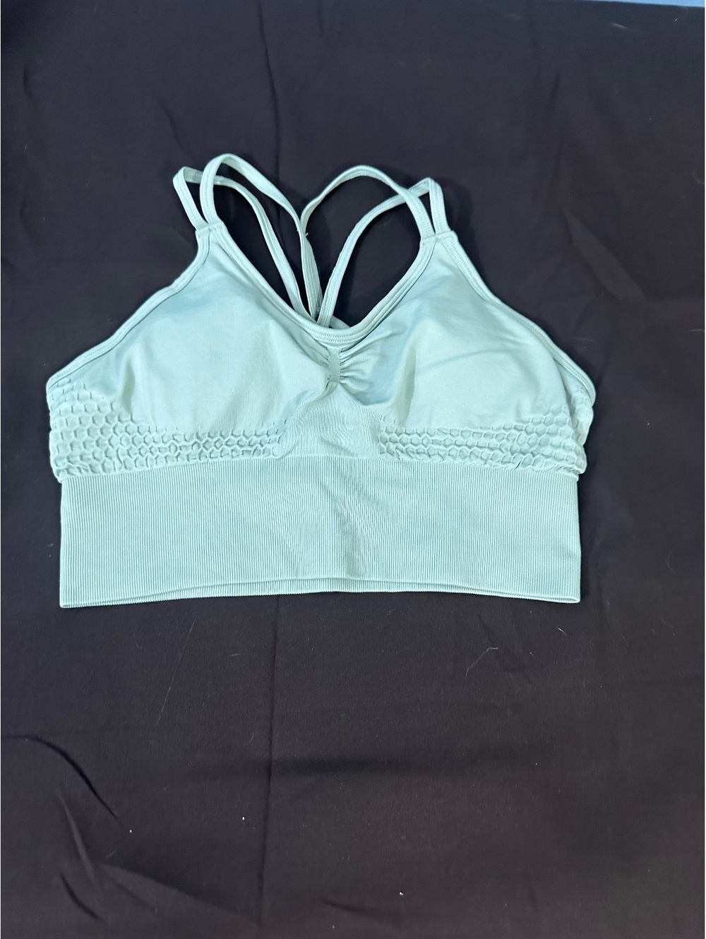 Halara Small Light Green Sports Bra with Strappy Back Small
